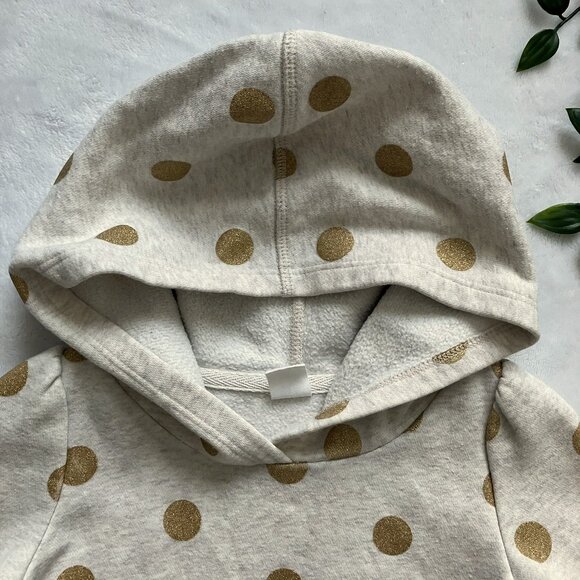 Baby Gap Hoodie Sweater 3T | GUC Cream Gold Polka Dot Pullover - Picture 2 of 16